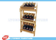 小売店のための自然な MDF の木製の陳列台 SGS/自由で永続的なワインの表示棚
